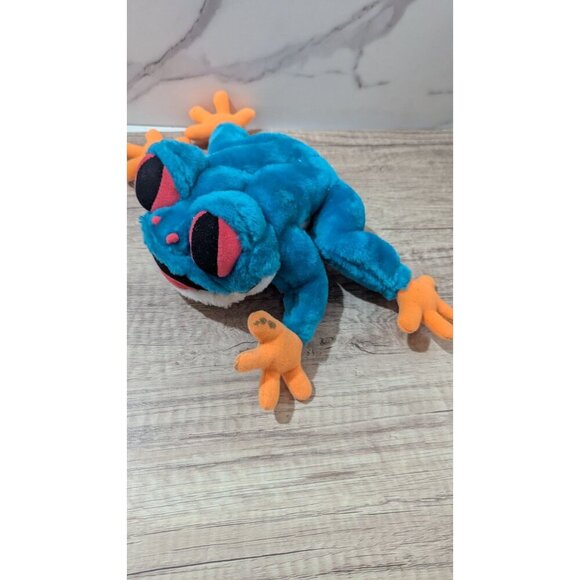 Blue & Orange Plush Frog Stuffed Animal 12" By Great American Toy Co. Soft - Picture 6 of 9